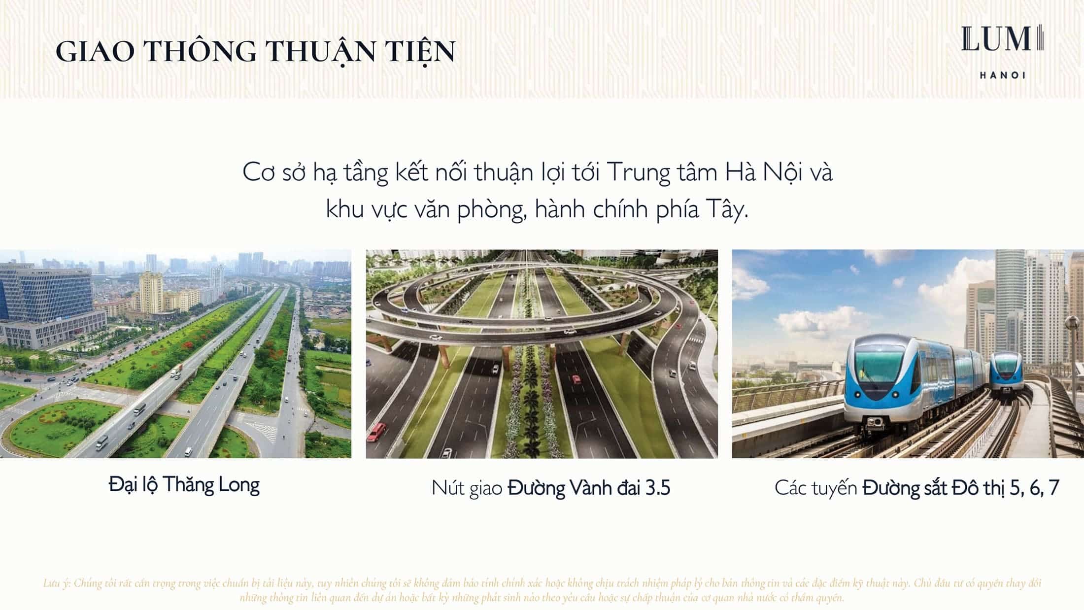 Dự án căn hộ Lumi Hanoi CapitaLand có kết nối giao thông thuận tiện.