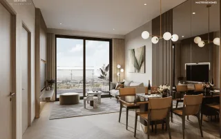 Nội thất tinh tế tại LUMIÈRE Midtown, mang đến không gian sống sang trọng và tiện nghi cho mọi gia đình.