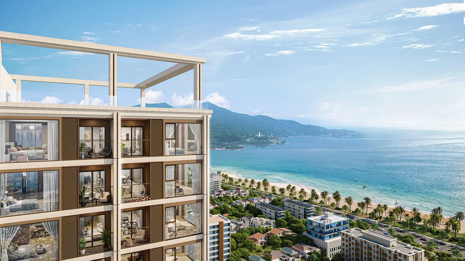 Tầm nhìn tuyệt đẹp từ Sun Costa Residences Đà Nẵng, nơi hội tụ cuộc sống thăng hoa và tiềm năng đầu tư vượt trội.