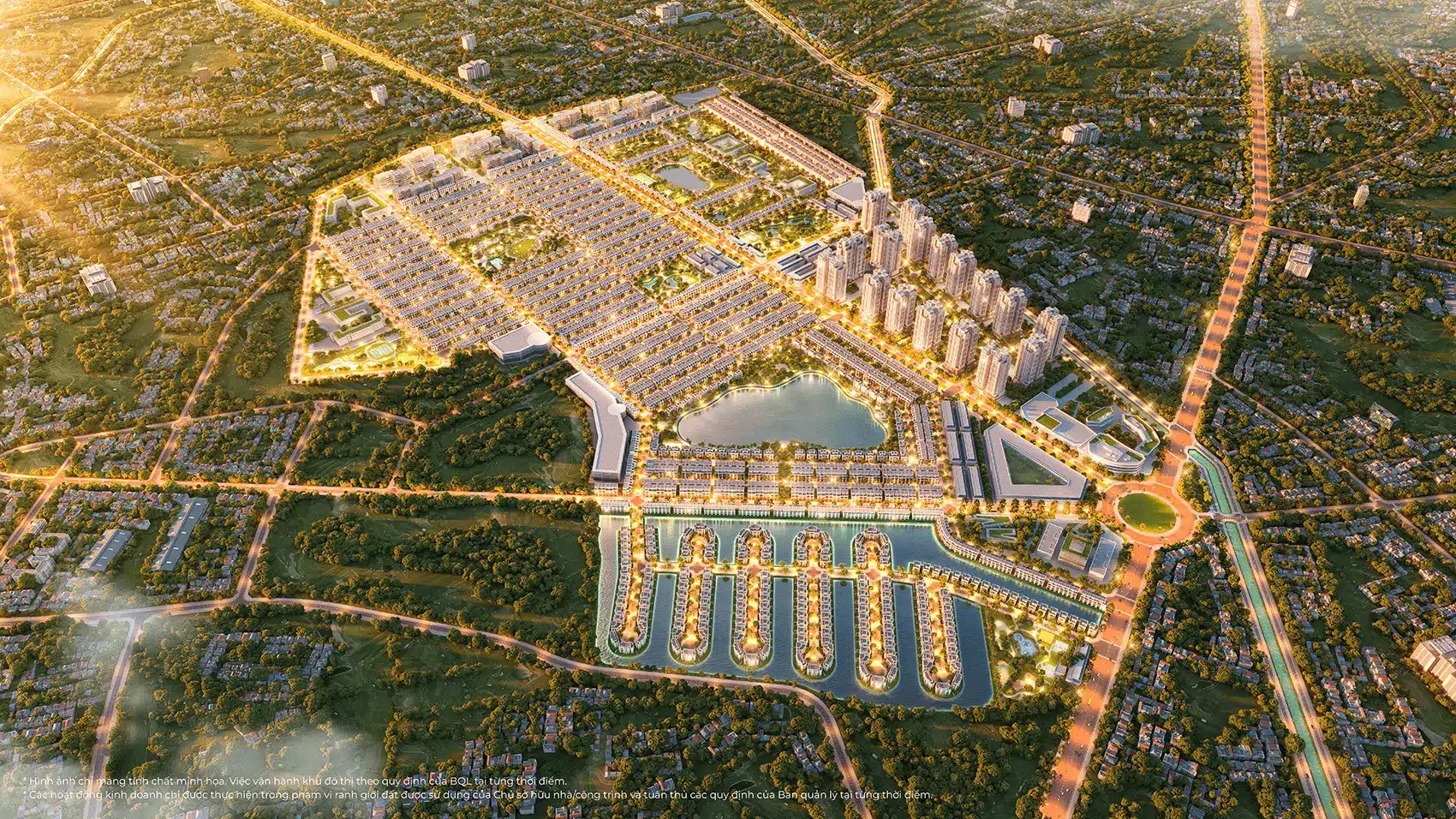 Tổng thể dự án Vinhomes Green City với quy mô 197,2ha, tọa lạc tại khu vực trọng điểm giao thương tỉnh Long An.