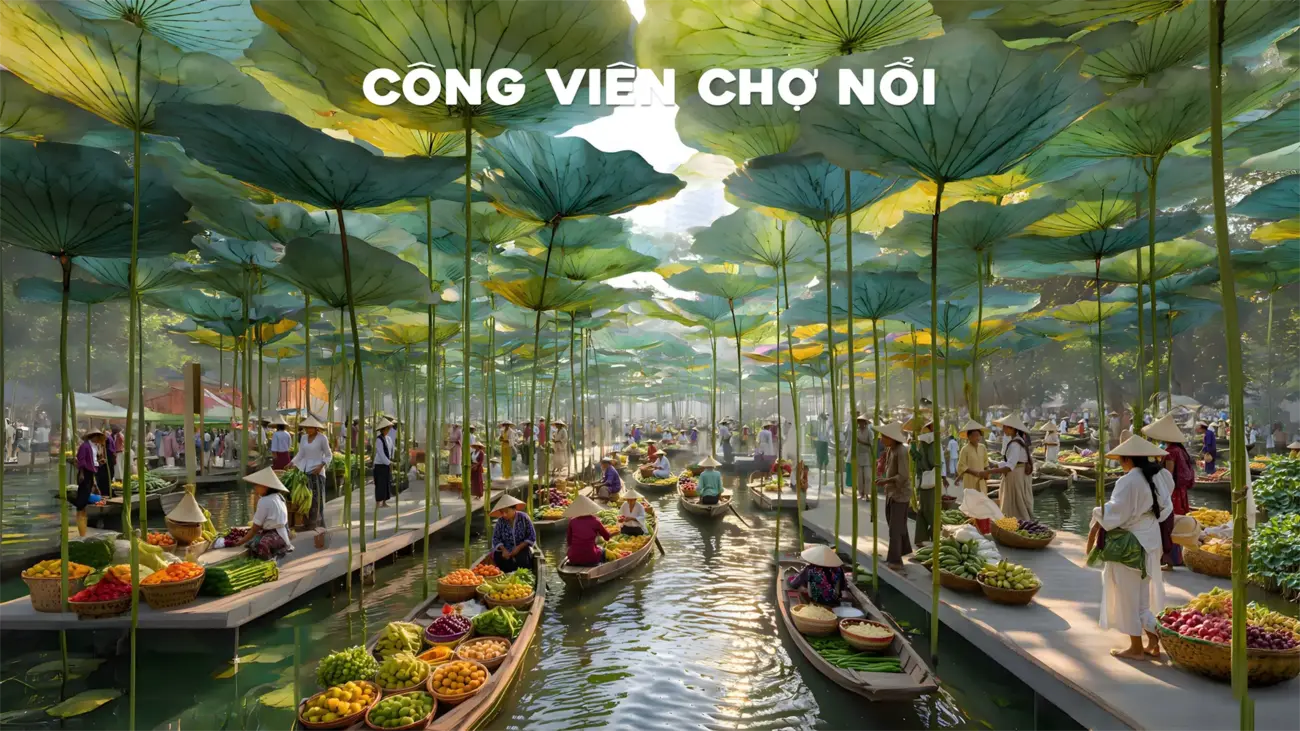 Công viên chợ nổi – Điểm nhấn giải trí độc đáo tại dự án Charmora City, Khánh Hòa.